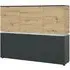 Luci 6 Door Cabinet with LED Light - Grey, Oak