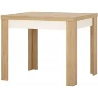 Lyon 2-6 Seater Extending Dining Table - Oak, White Gloss