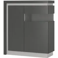 Lyon 2 Door Cabinet - Grey, Gloss