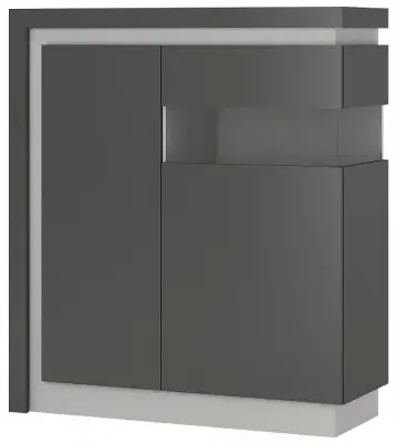 Lyon 2 Door Cabinet - Grey, Gloss