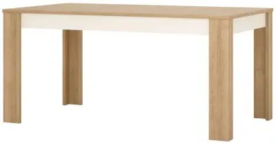 Lyon 6-8 Seater Extending Dining Table - Oak, White Gloss