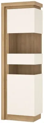 Lyon Narrow Display Cabinet LHD - Oak