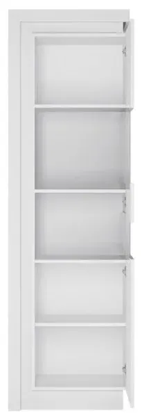 Lyon Narrow Display Cabinet LHD with LED - White