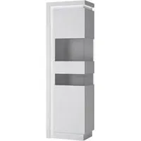 Lyon Narrow Display Cabinet LHD with LED - White