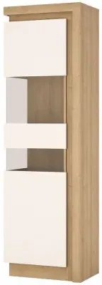 Lyon Narrow Display Cabinet RHD - Oak