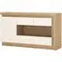 Lyon Oak Effect 3-Door Glazed Sideboard - Riviera Oak