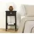 Madrid 1 Drawer Bedside Table - Matt Black