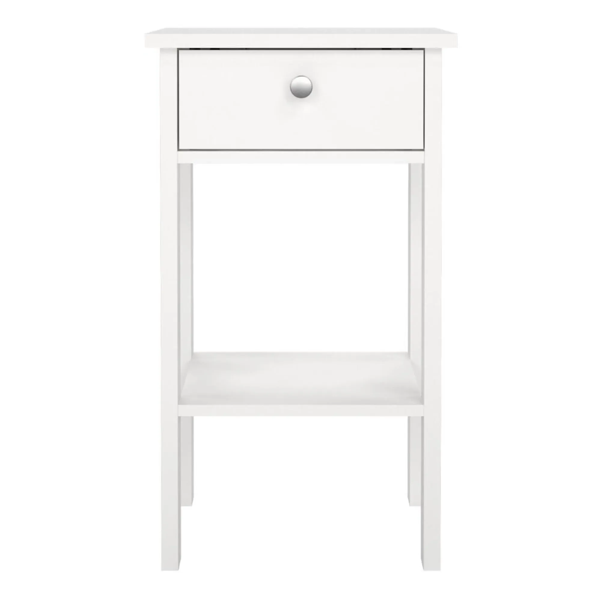 Madrid 1 Drawer Bedside Table - White