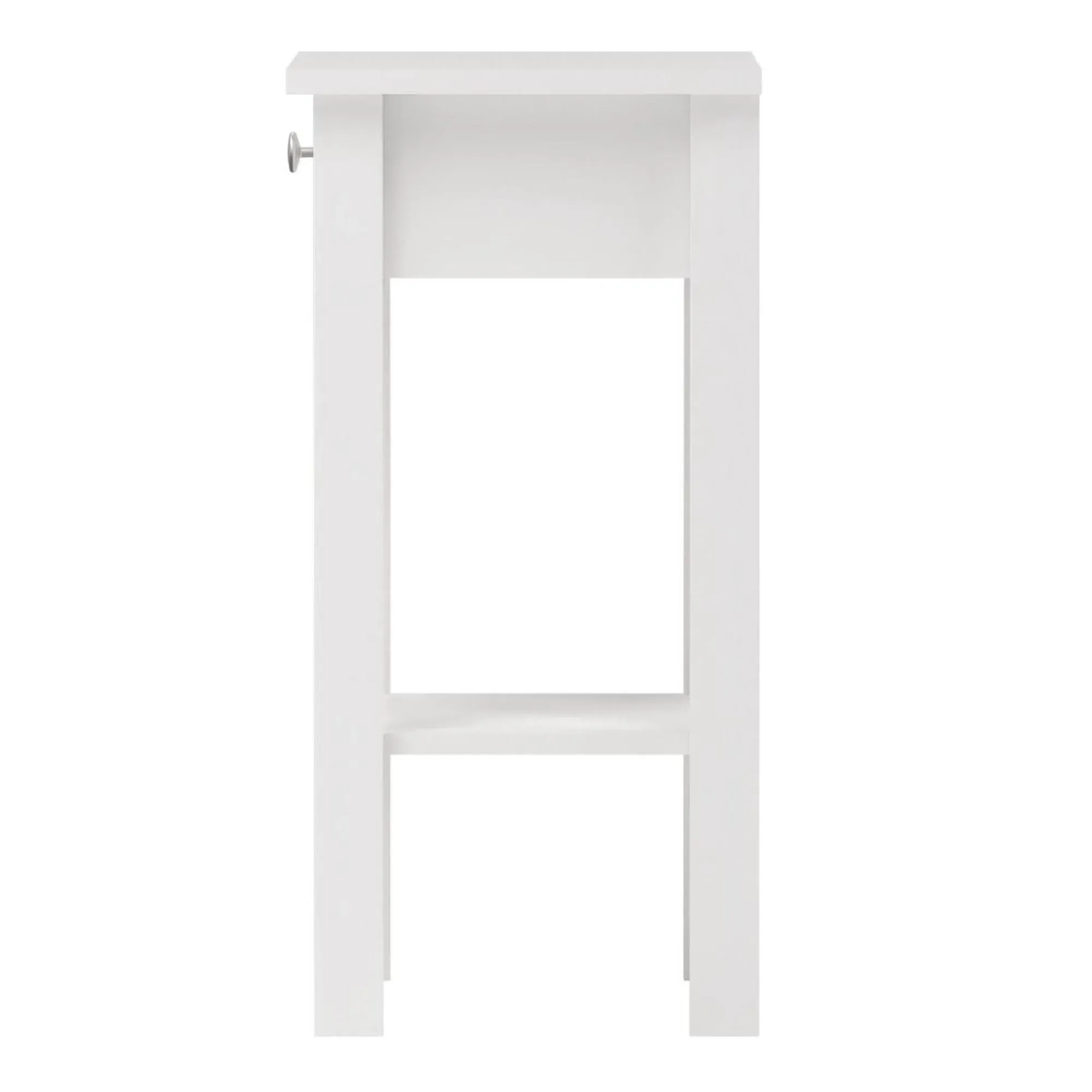 Madrid 1 Drawer Bedside Table - White