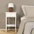 Madrid 1 Drawer Bedside Table - White