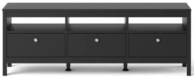 Madrid 151cm TV Unit with Drawers - Black