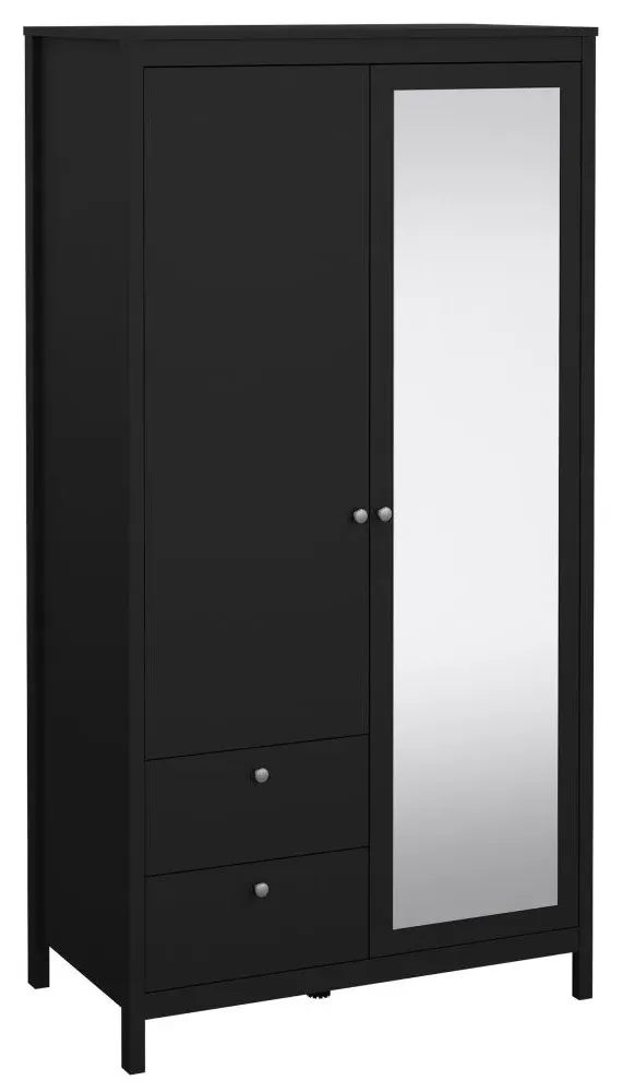 Madrid 2 Door Combi Wardrobe - Black
