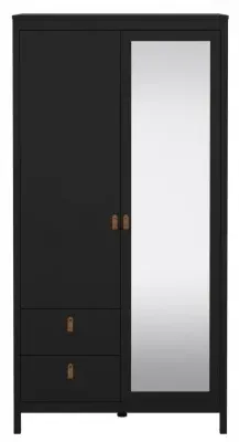 Madrid 2 Door Combi Wardrobe - Black
