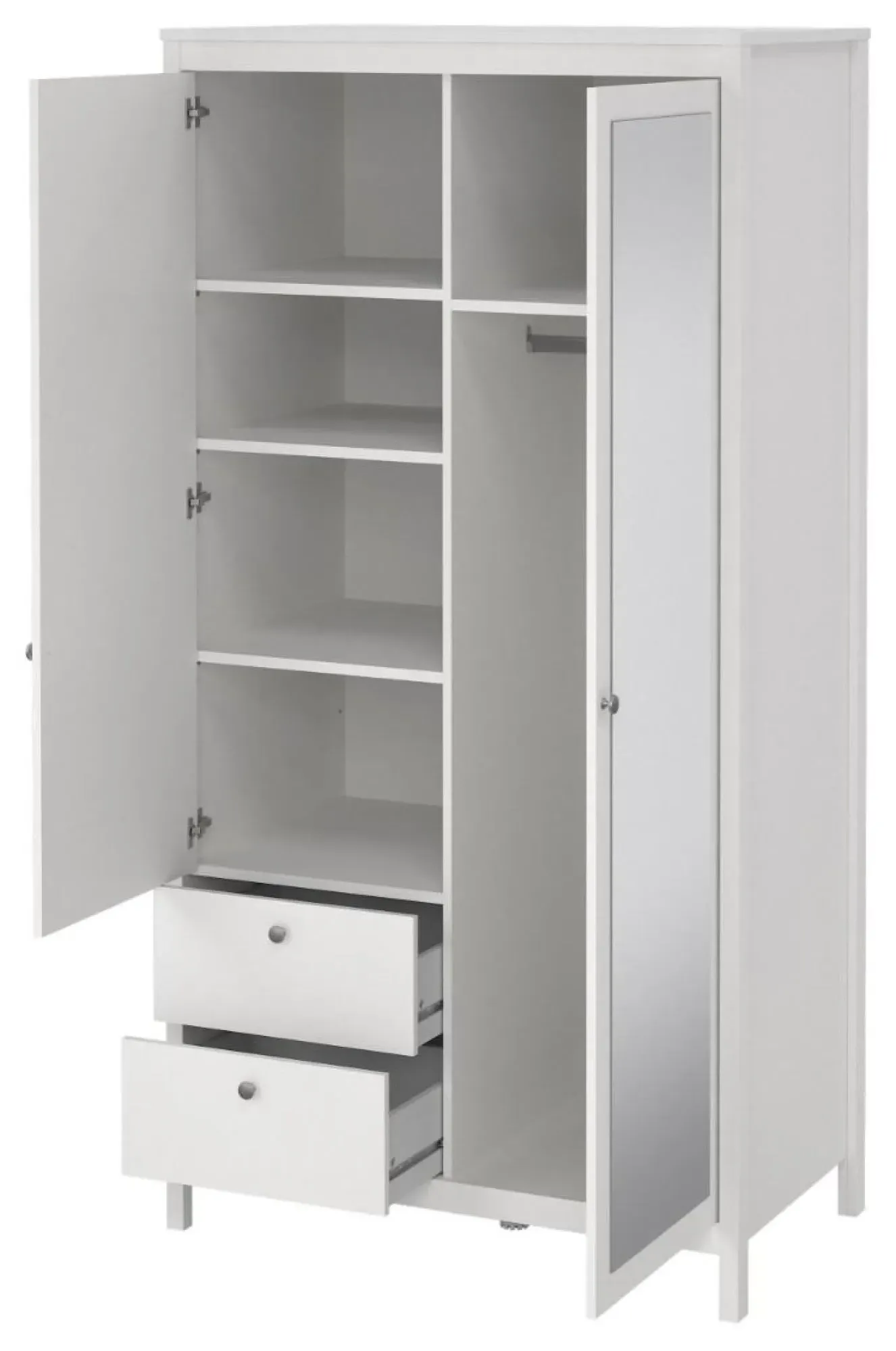Madrid 2 Door Combi Wardrobe - White