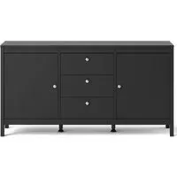 Madrid 2 Door Medium Sideboard - Black