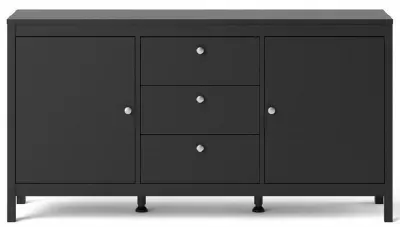 Madrid 2 Door Medium Sideboard - Black