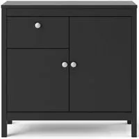 Madrid 2 Door Small Sideboard - Matt Black