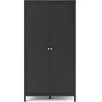 Madrid 2 Door Wardrobe - Matt Black