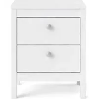 Madrid 2 Drawer Bedside Cabinet - White