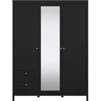 Madrid 3 Door Combi Wardrobe - Black