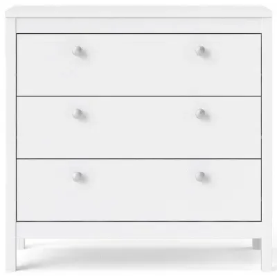 Madrid 3 Drawer Small Chest - White image