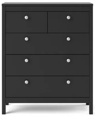 Madrid 3+2 Drawer Chest - Black