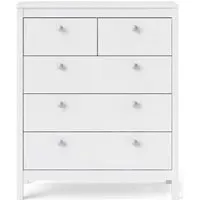 Madrid 3+2 Drawer Chest - White