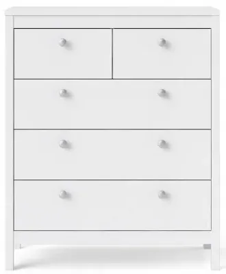 Madrid 3+2 Drawer Chest - White image