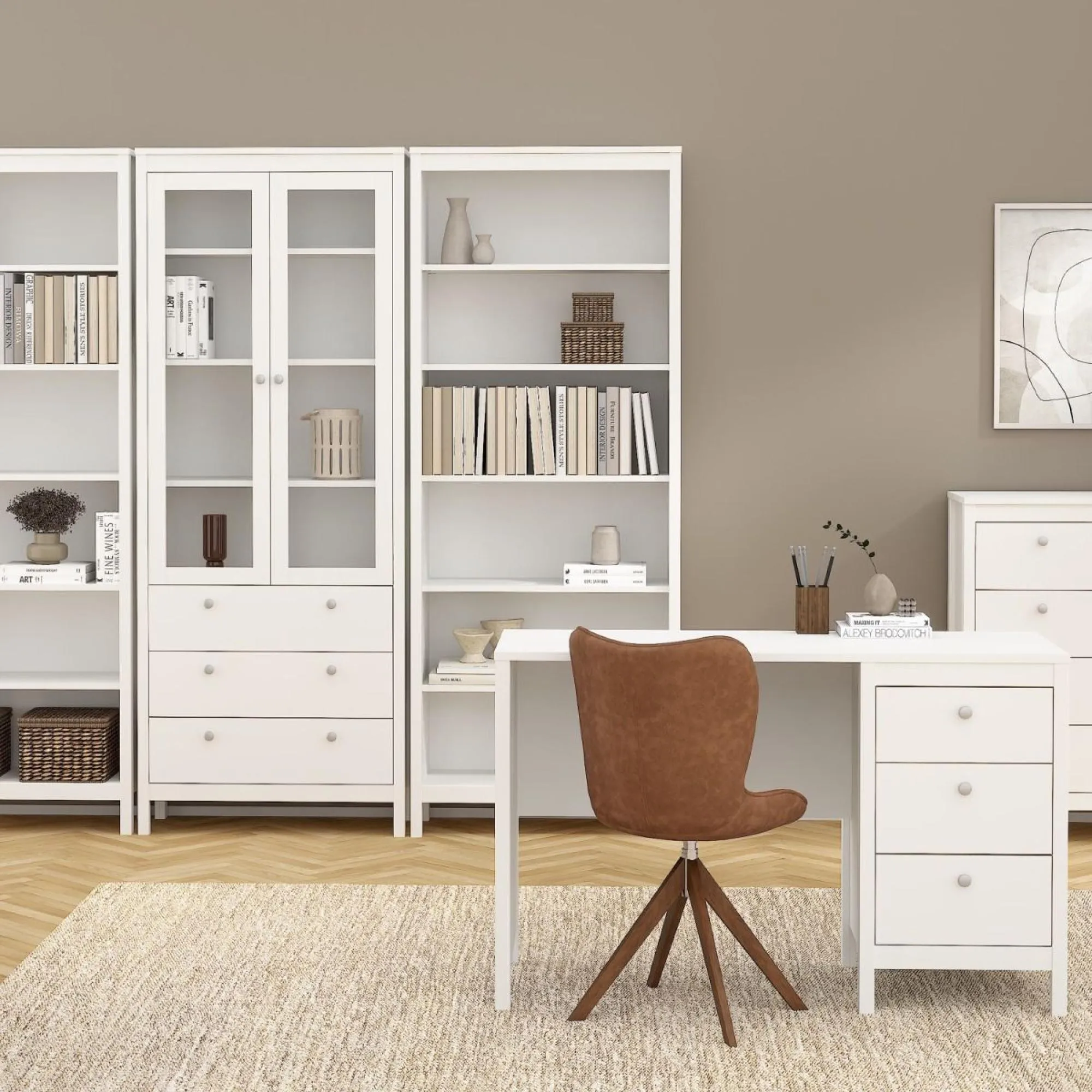 Madrid Bookcase - White