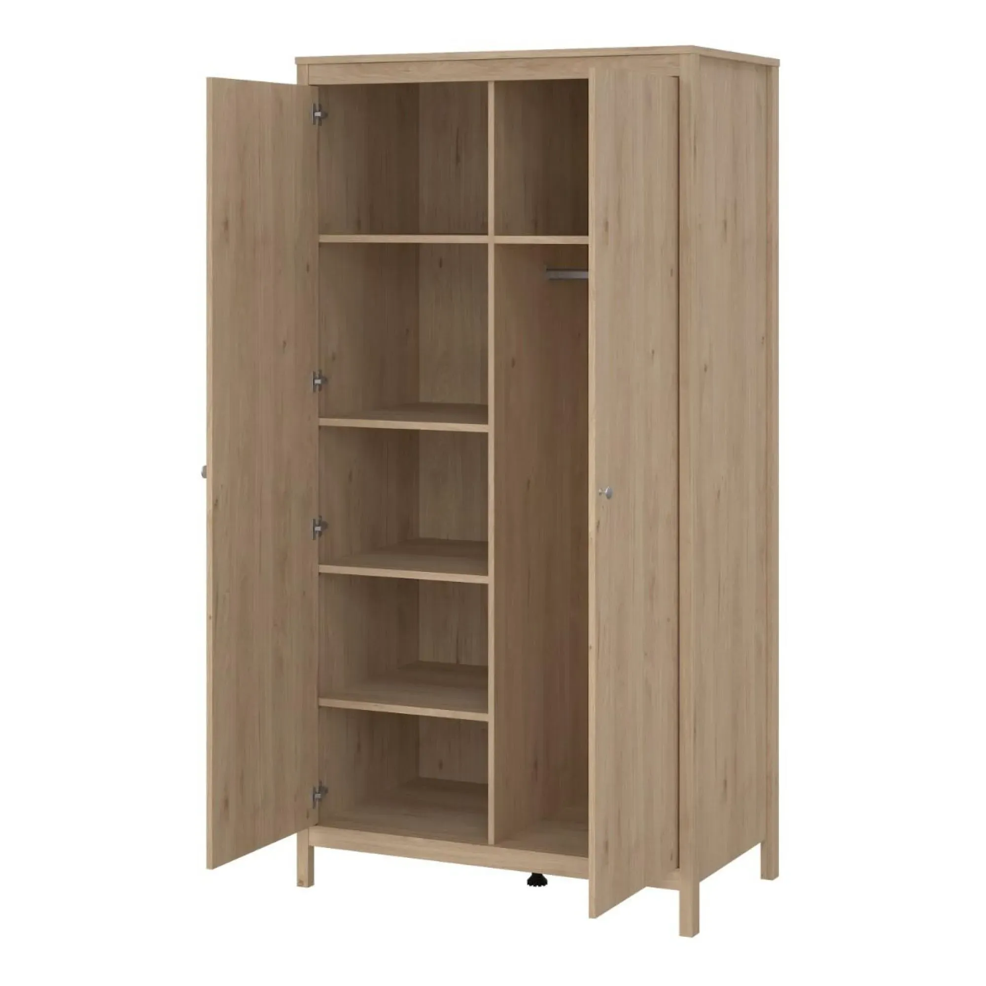 Madrid Jackson 2 Door Wardrobe - Hickory Oak