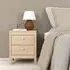 Madrid Jackson Hickory 2 Drawer Bedside Table - Oak