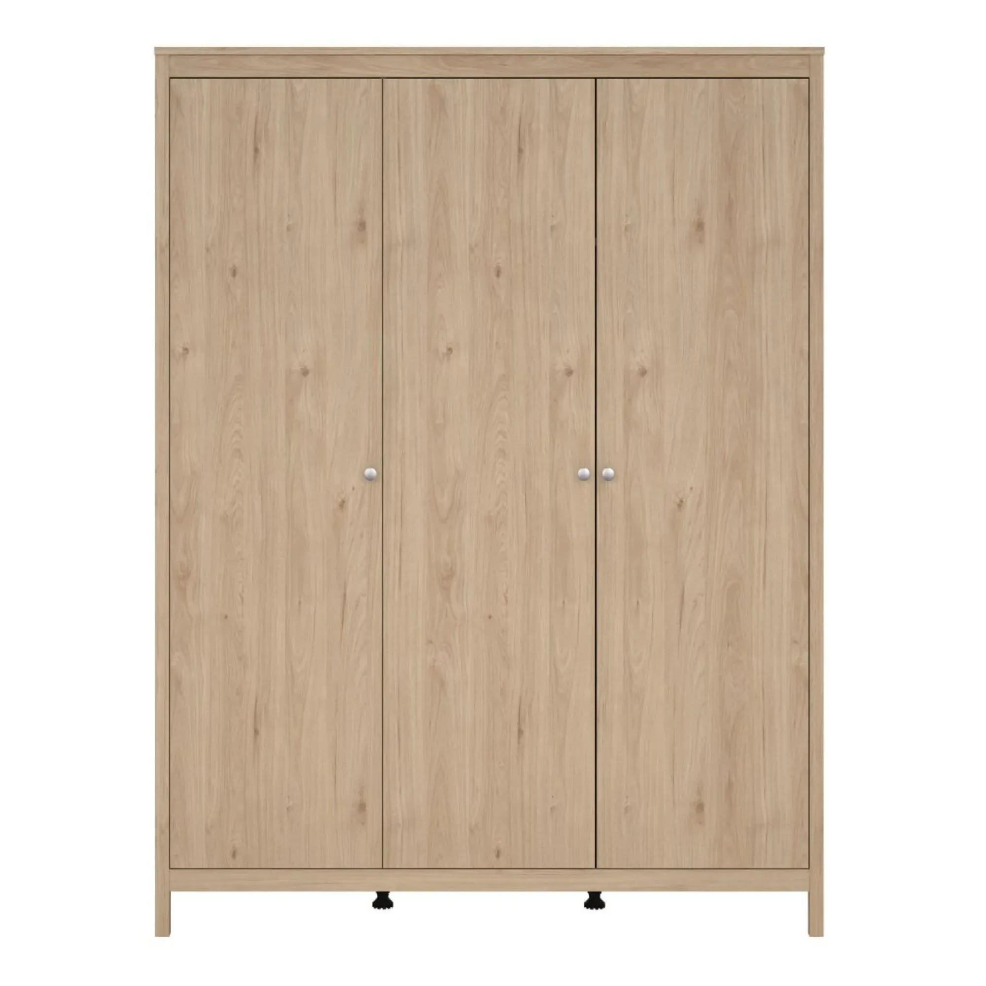 Madrid Jackson Hickory 3 Door Wardrobe - Oak