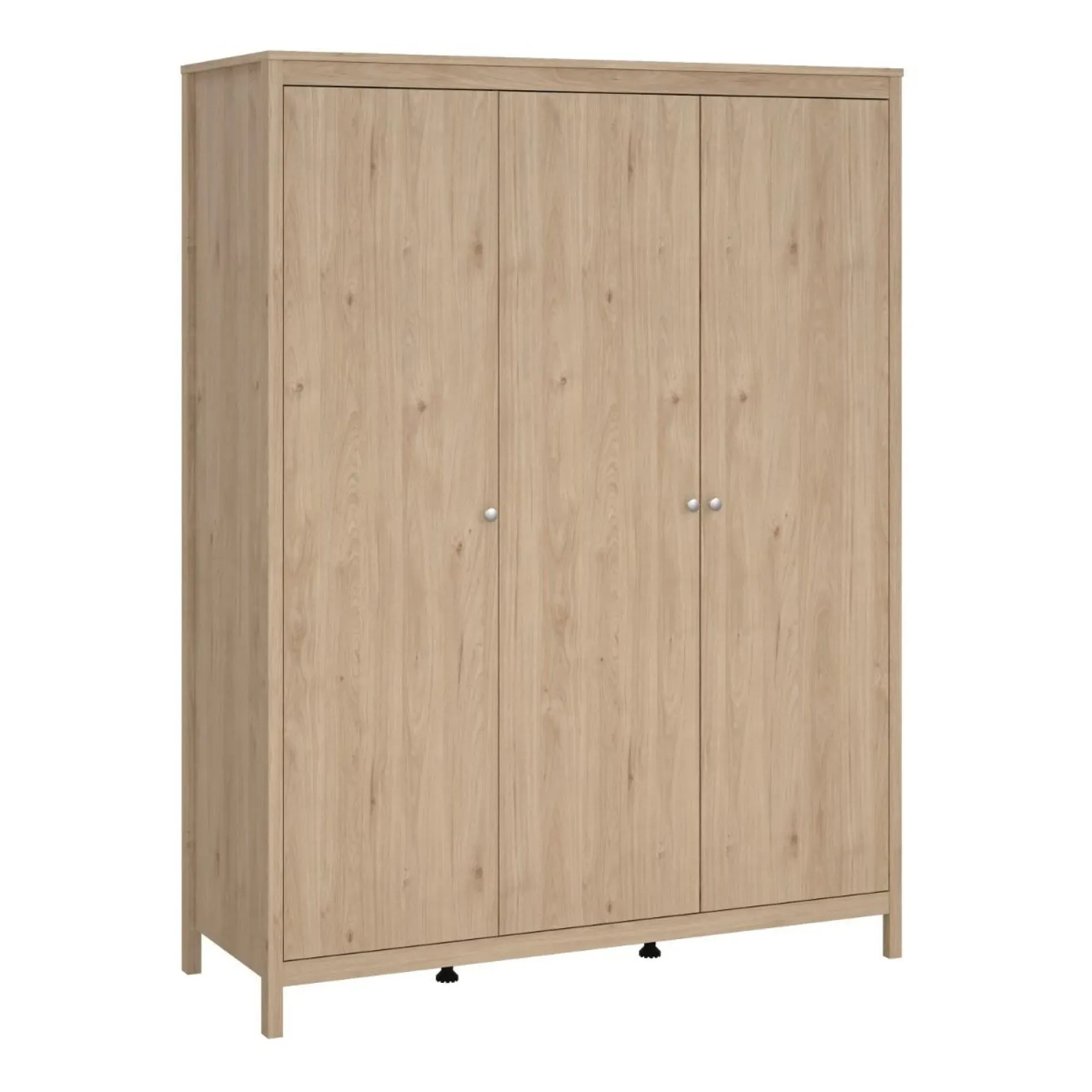 Madrid Jackson Hickory 3 Door Wardrobe - Oak