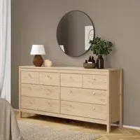 Madrid Jackson Hickory 8-Drawer Double Dresser - Oak