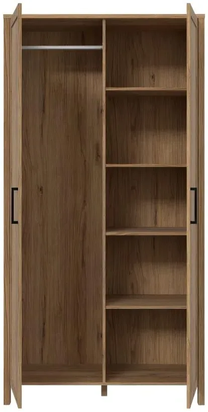 Malte 2 Door Wardrobe - Waterford Oak