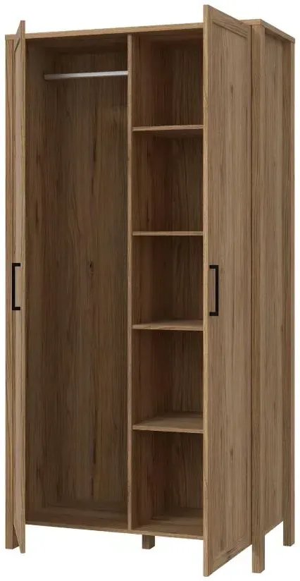 Malte 2 Door Wardrobe - Waterford Oak