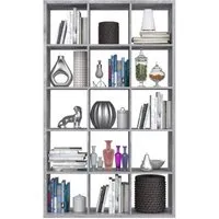 Mauro 15 Open Shelving Unit - Concrete Grey