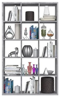 Mauro 15 Open Shelving Unit - Concrete Grey image