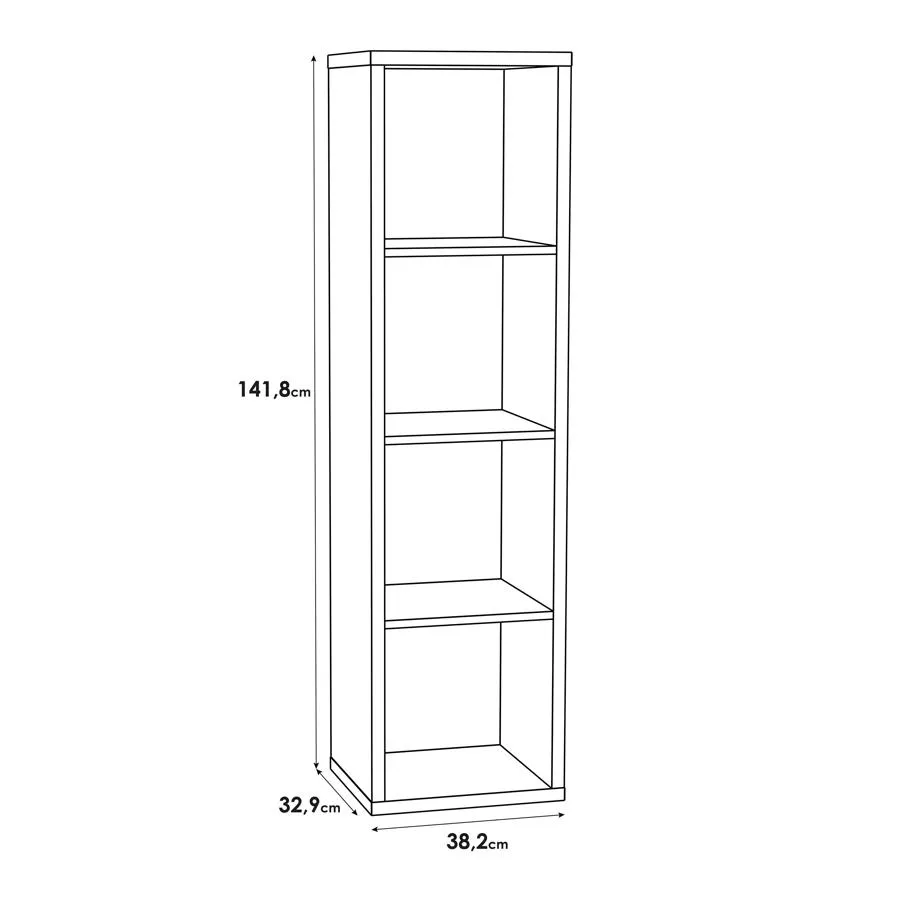 Mauro 3-Shelf Storage Unit - Sand Oak Effect