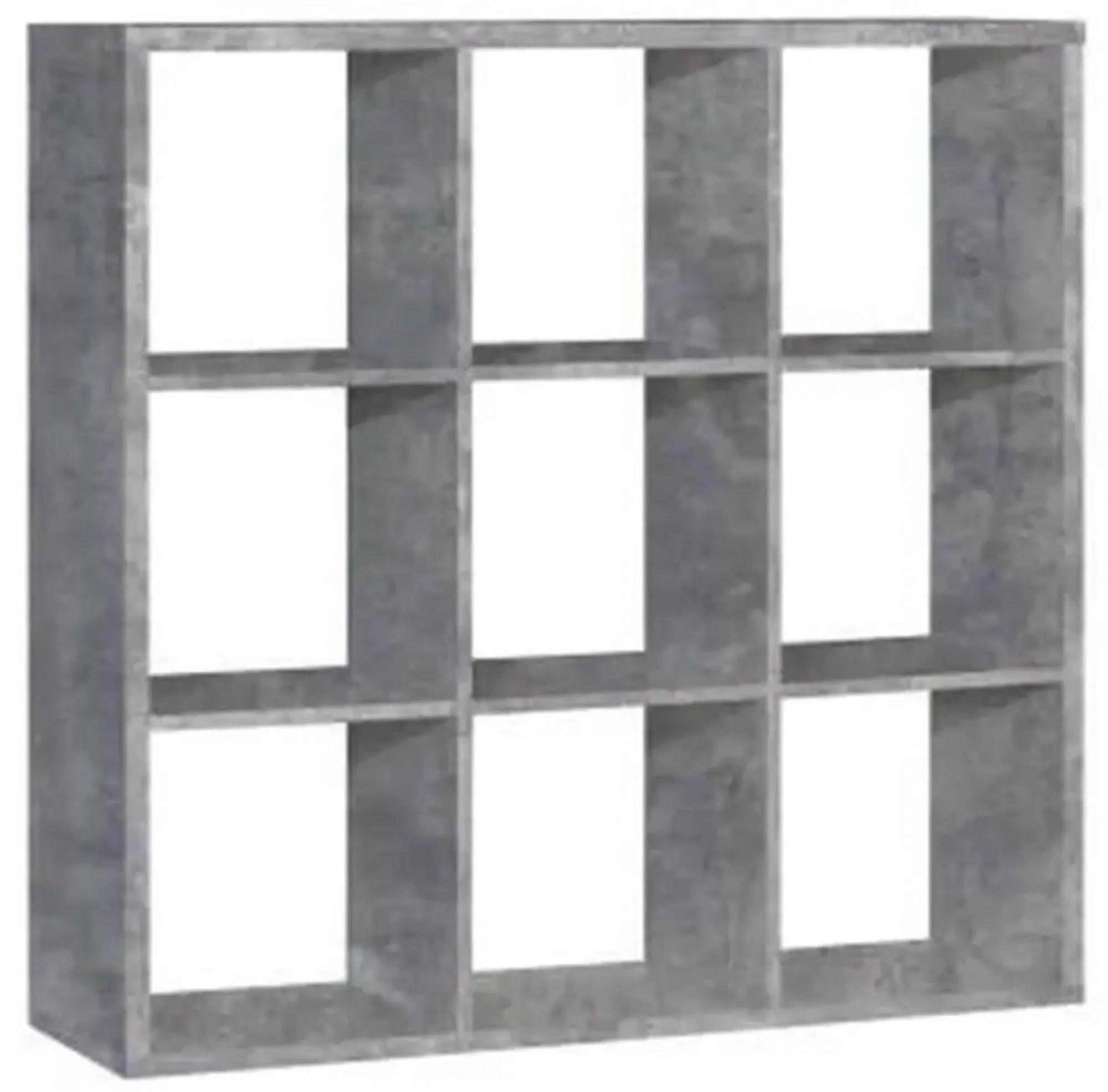 Mauro 9 Open Shelving Unit - Grey Concrete