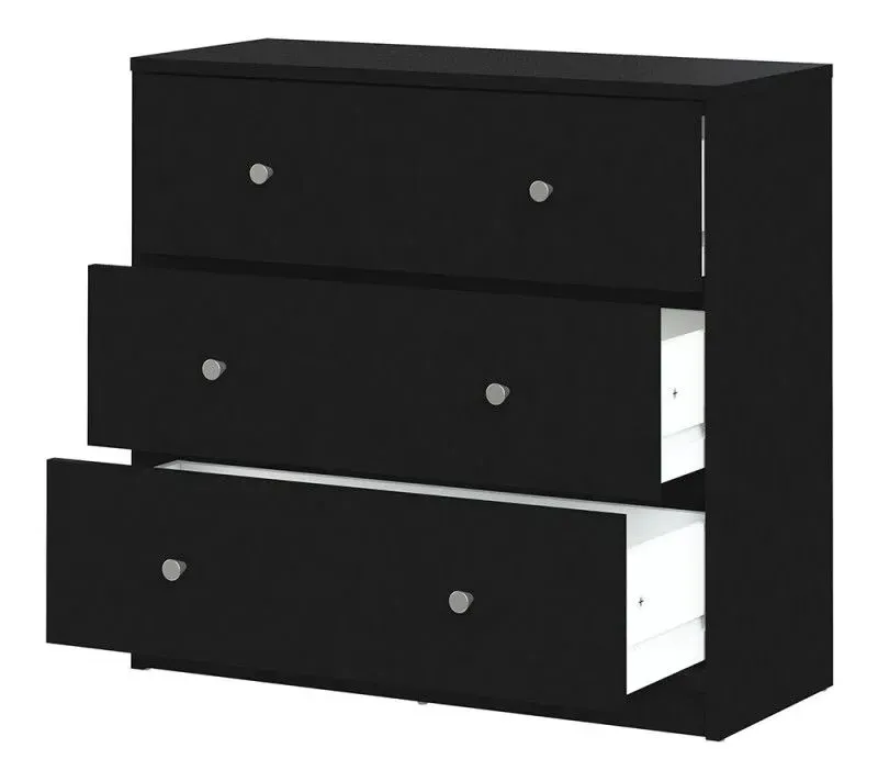 May 3 Drawer Small Chest - Black