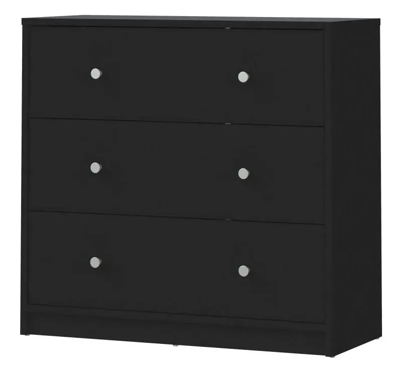 May 3 Drawer Small Chest - Black