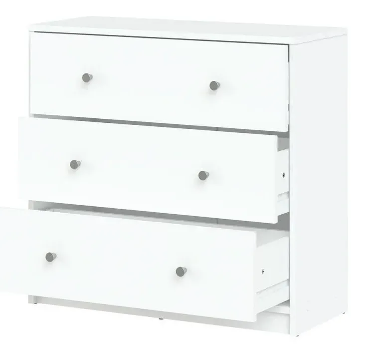 May 3 Drawer Small Chest - White