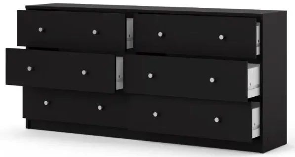 May 6 Drawer Wide Chest - Black
