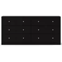 May 6 Drawer Wide Chest - Black