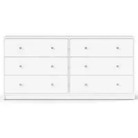 May 6 Drawer Wide Chest - White