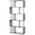 Maze Open Bookcase - White, Oak Effect