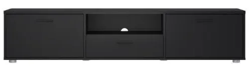 Media Large TV Unit with Storage - Black