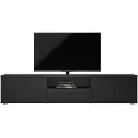Media Large TV Unit with Storage - Black