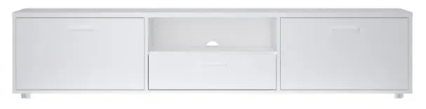 Media Large TV Unit with Storage - White